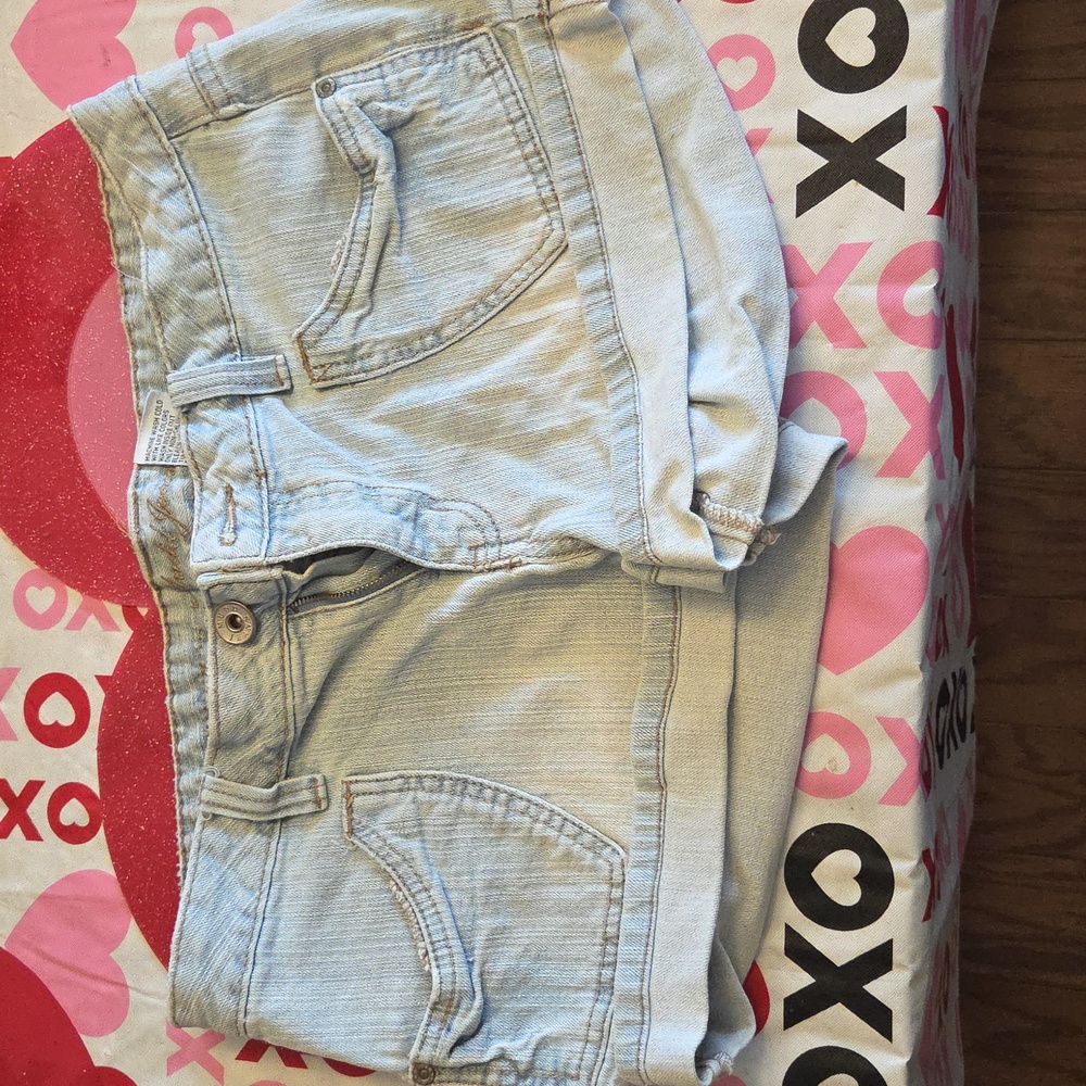 Mudd Light Blue Jean Juniors Shorts